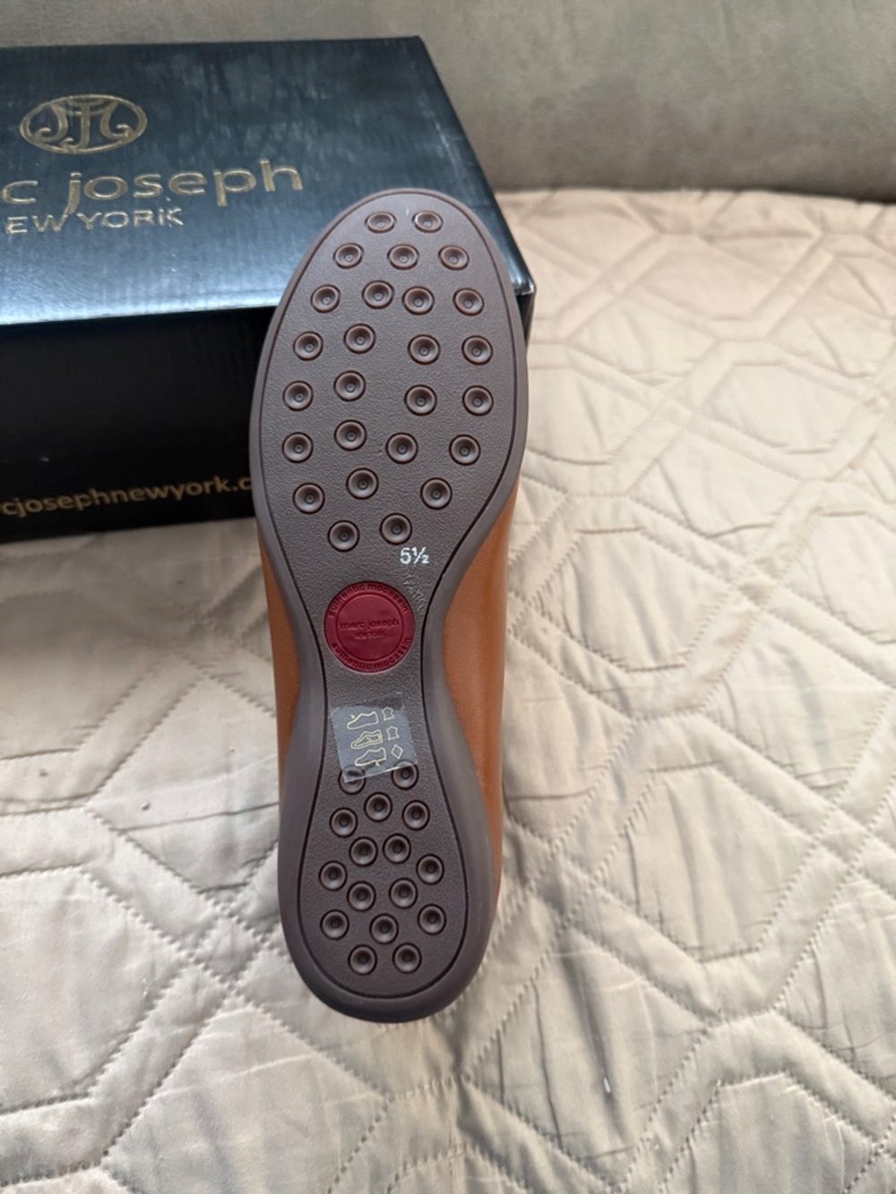 Marc Joseph Tan Leather Loafer with Ring Detail - Picture 4 of 5